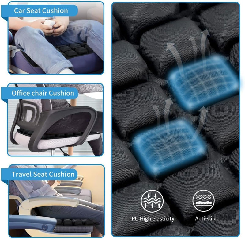 Inflatable Travel Seat Cushion with Ergonomic Pressure Relief – AirComfort