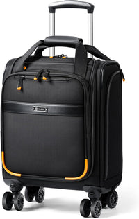 Airline-Approved Underseat Carry-On with Spinner Wheels & Laptop Pocket