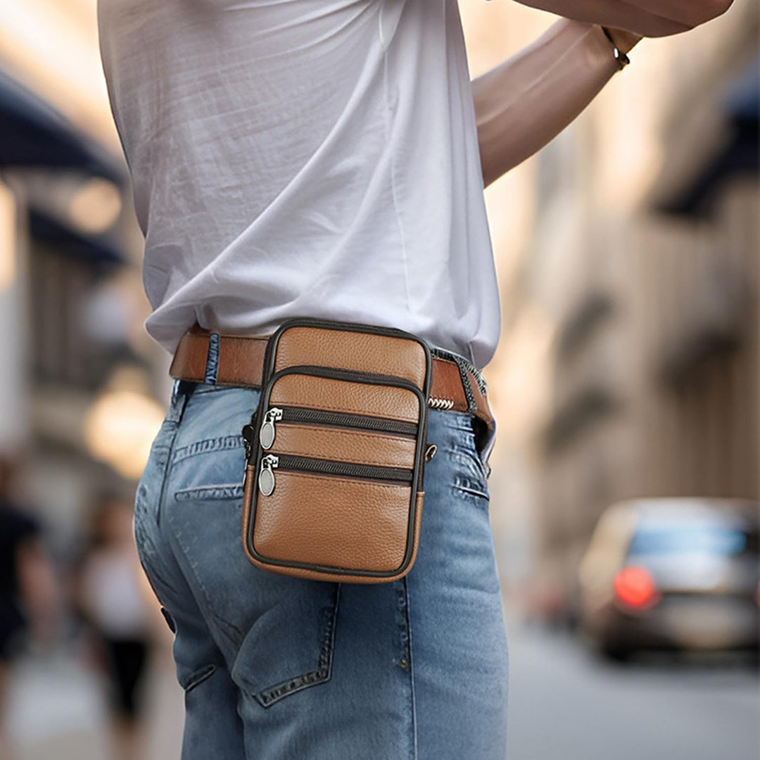 Genuine Leather Multi-Purpose Crossbody & Travel Waist Bag