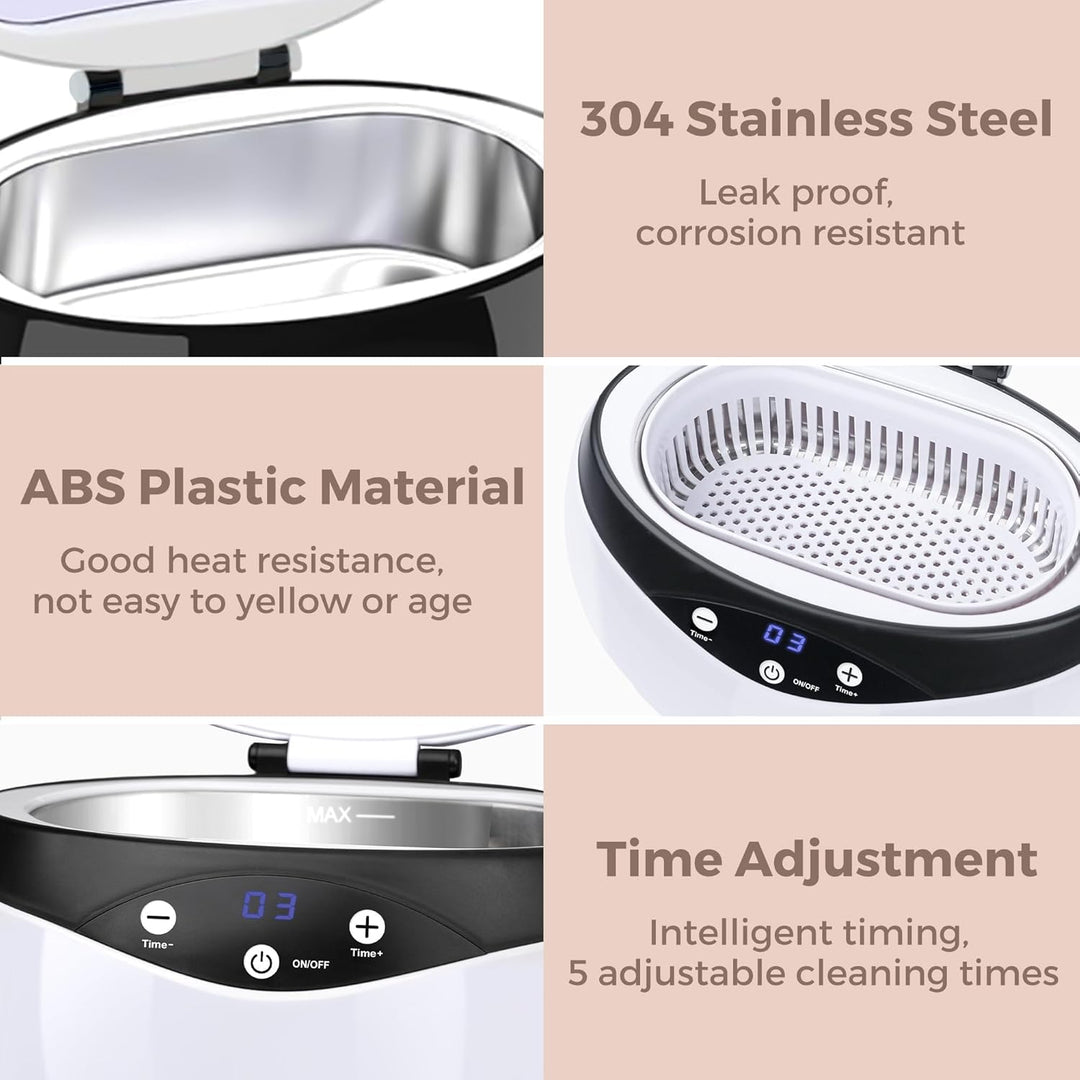 Ultrasonic Jewellery Cleaner 650ml with Watch Holder – ShineMate
