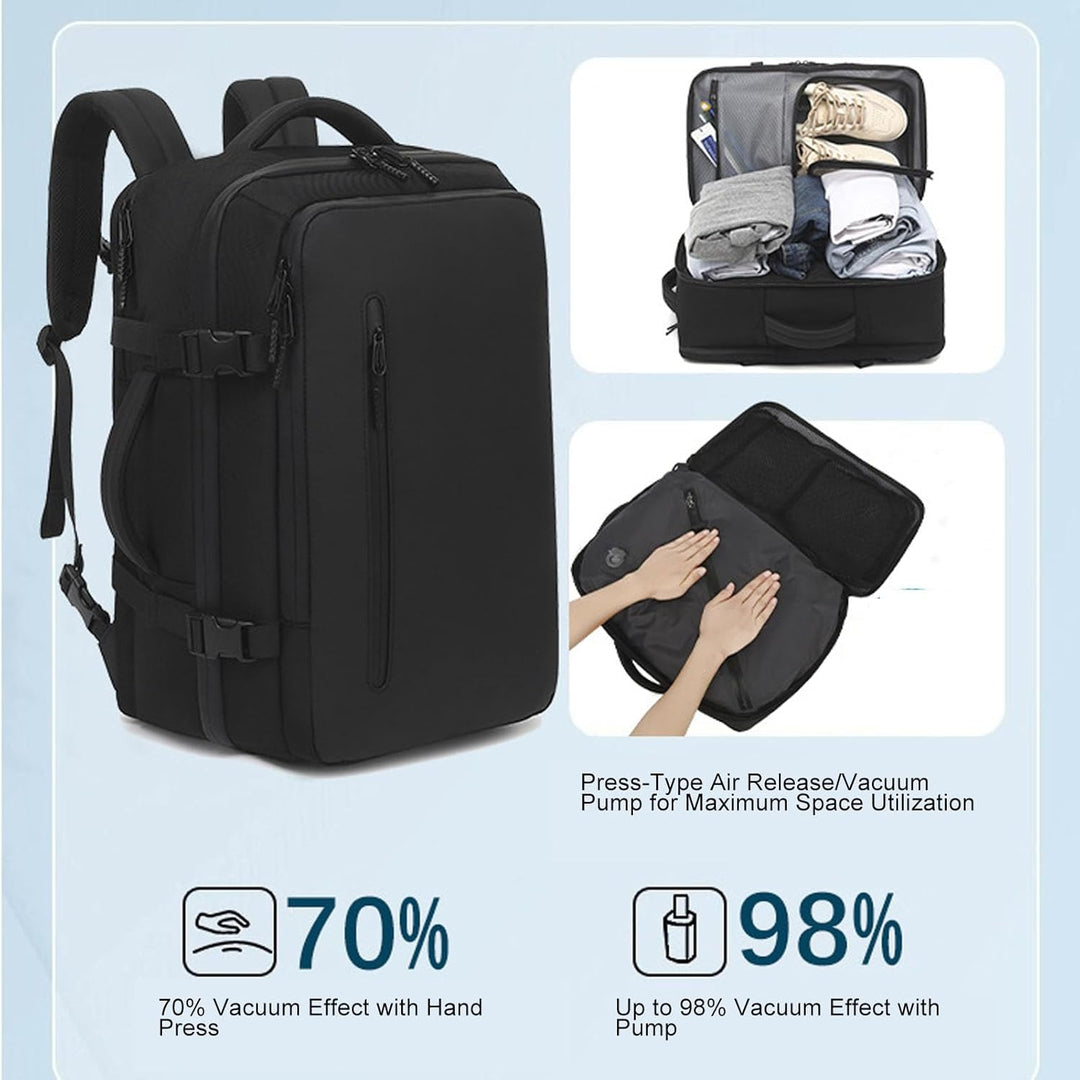 Expandable Vacuum Travel Backpack 56–75L with Pump – Dravion