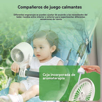 Rechargeable Clip-On Stroller Fan with Night Light 100 Speeds