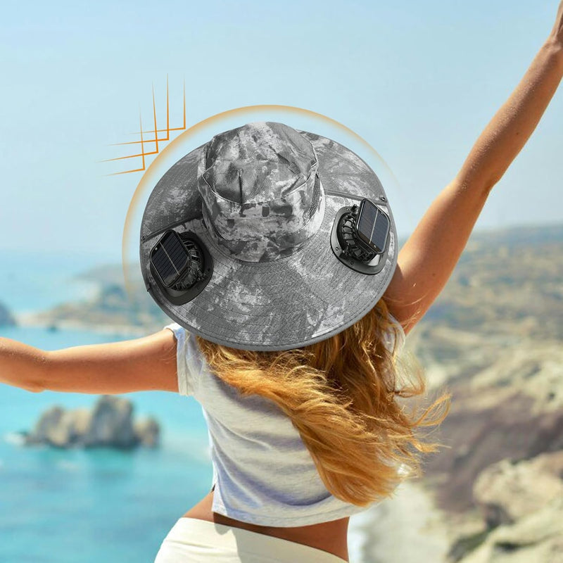 Solar Fan Cooling Hat with UV Protection – Solvoro