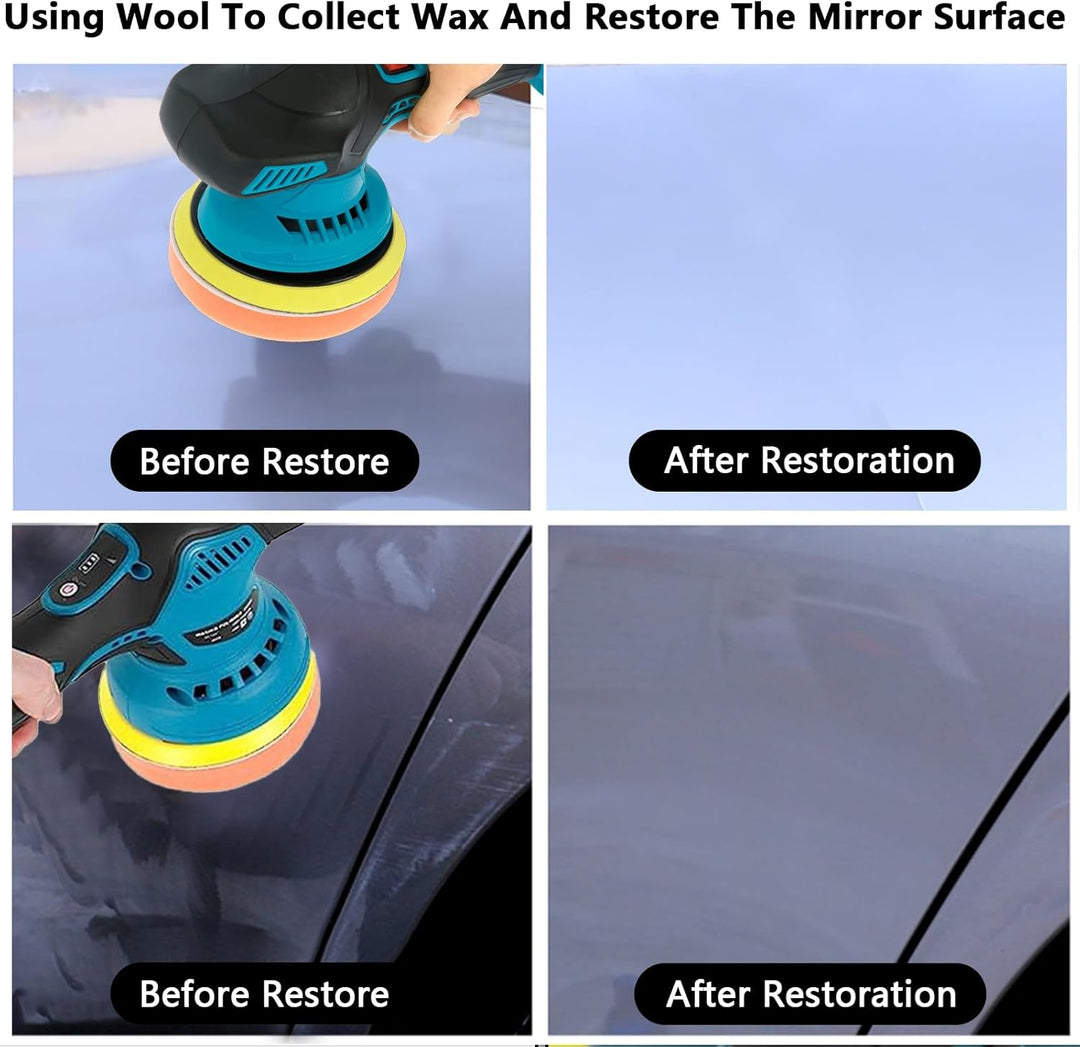 Cordless Car Polisher with Dual Batteries and 8-Speed Control – Torvex
