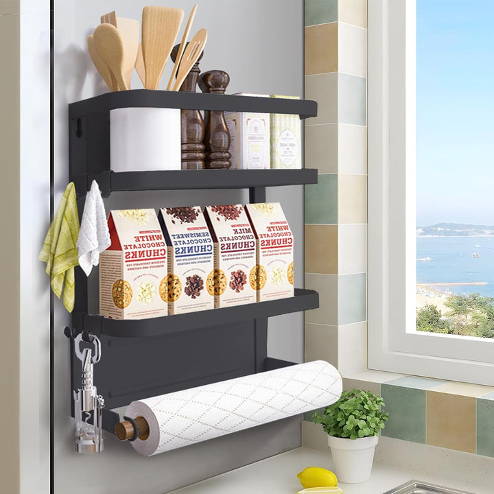 Magnetic Fridge Spice Rack with Paper Towel Holder – Oryden