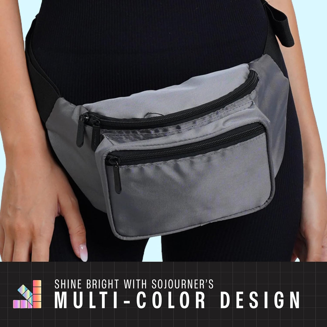 Holographic Bum Bag with Adjustable Strap – Unisex Waist & Festival Pack (1+1 FREE)