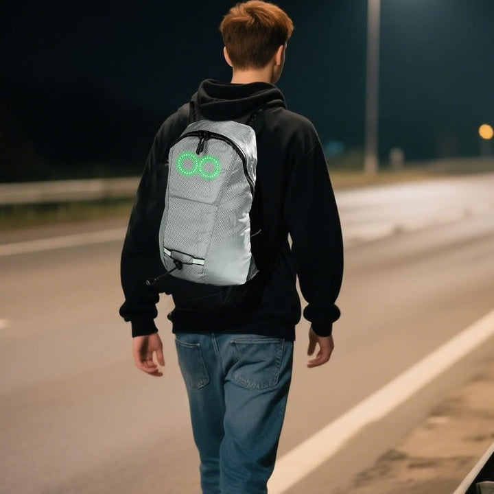 LED Travel Backpack – Waterproof Luminous Rucksack with Audio-Responsive Glow – Nexora