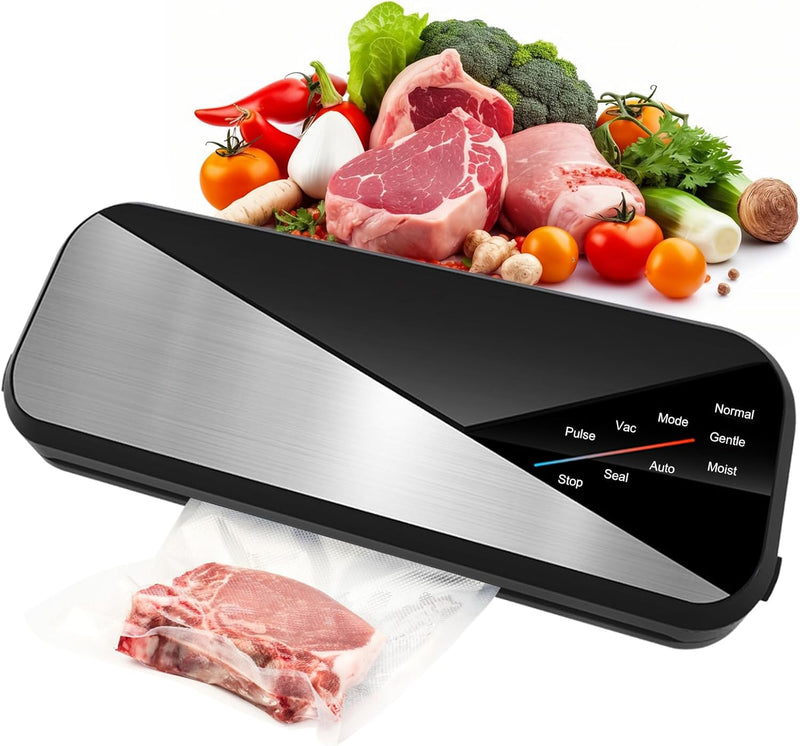 6-in-1 Vacuum Sealer with 80kPa Suction and 30cm Sealing Strip – Fresvyn