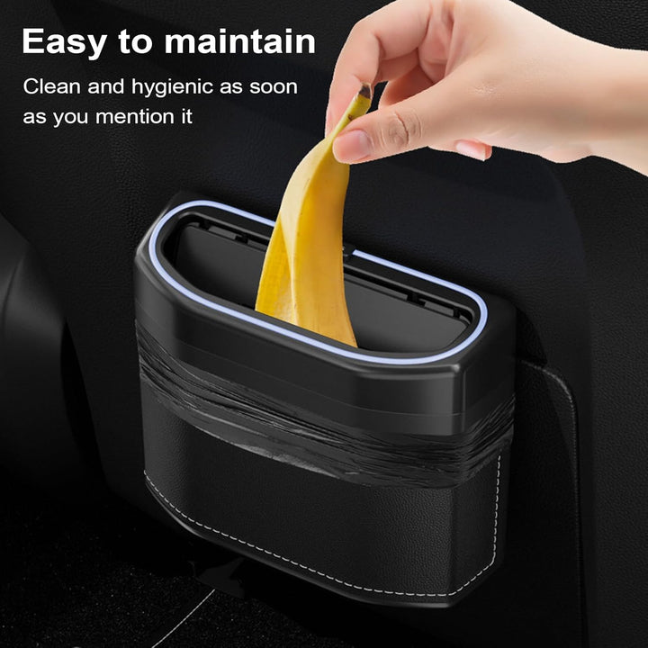 Smell-Proof Car Trash Can with Touch Light – Lurevo