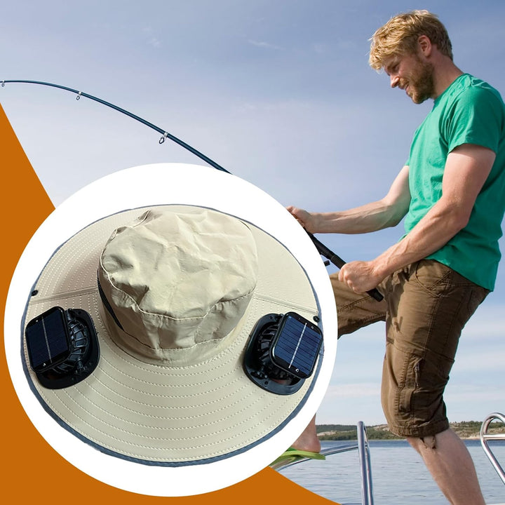 Solar Fan Cooling Hat with UV Protection – Solvoro
