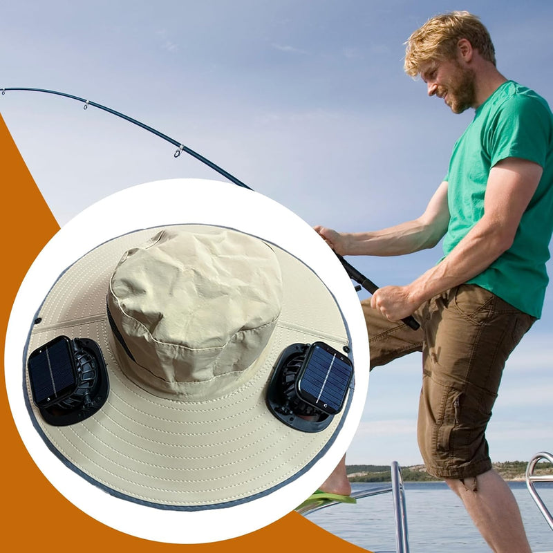 Solar Fan Cooling Hat with UV Protection – Solvoro