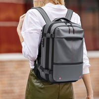 Air Vacuum Backpack – Expandable 60L Waterproof Travel Pack with Laptop Compartment – Trivora