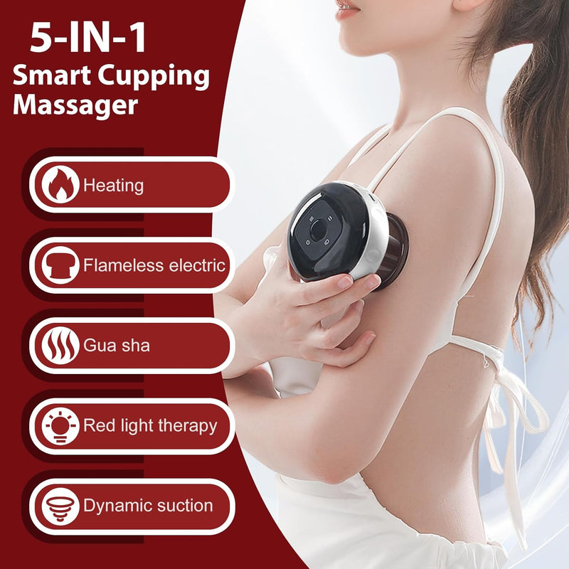 Smart Infrared Cupping Massager with 12 Therapy Levels and Remote Control – Auryon