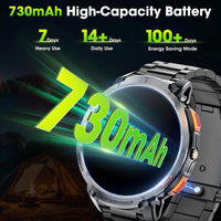 Military Smart Watch for Men with 1.85" HD Screen and Flashlight