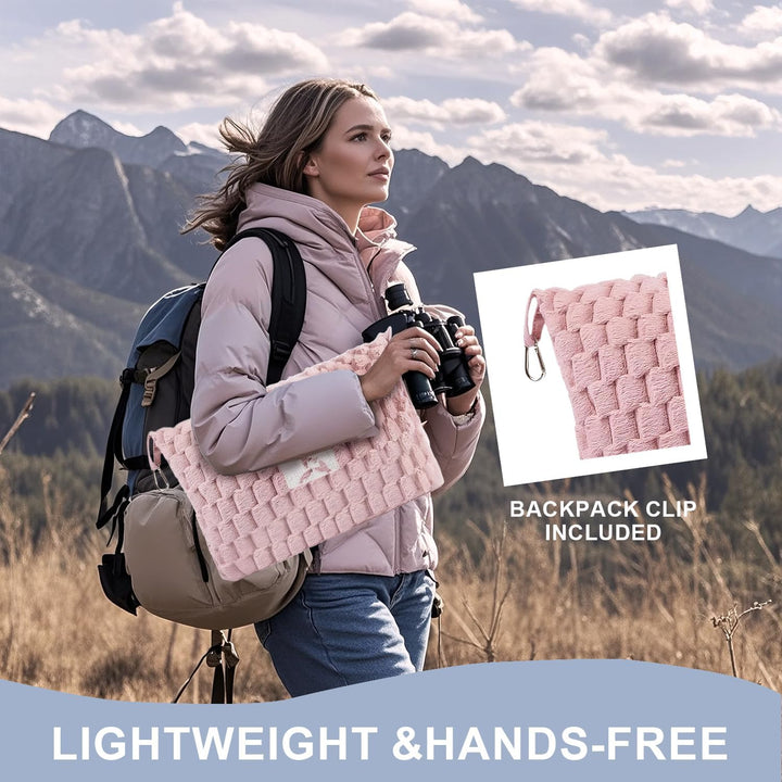 Packable Flannel Travel Blanket with Pillow Bag and Luggage Sleeve – Trevora