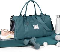 Waterproof Travel Duffel with Shoe Compartment & Wet Pocket – Unisex Gym Bag