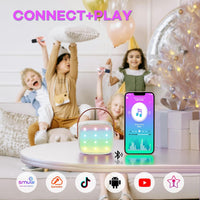 Portable Mini Karaoke Machine with Bluetooth Speaker & 2 Wireless Mics – Veylo