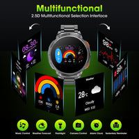 Military Smart Watch for Men with 1.85" HD Screen and Flashlight