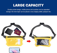 Waterproof Waist Pouch with Phone Holder – Double Pocket & Adjustable Belt (1+1 FREE)