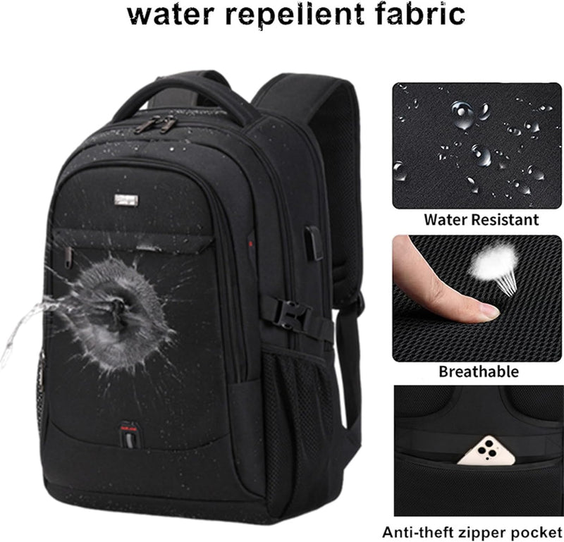 Water-Resistant Laptop & Travel Backpack with Organised Compartments