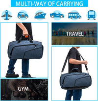 Waterproof 35L Gym Duffel with Shoe Compartment & Wet Pocket – Unisex Sports & Travel Bag