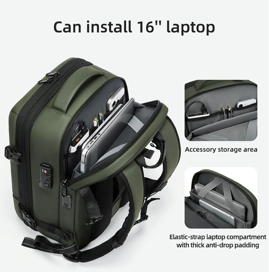 Expandable & Waterproof Travel Backpack with Vacuum Compression – Arvid
