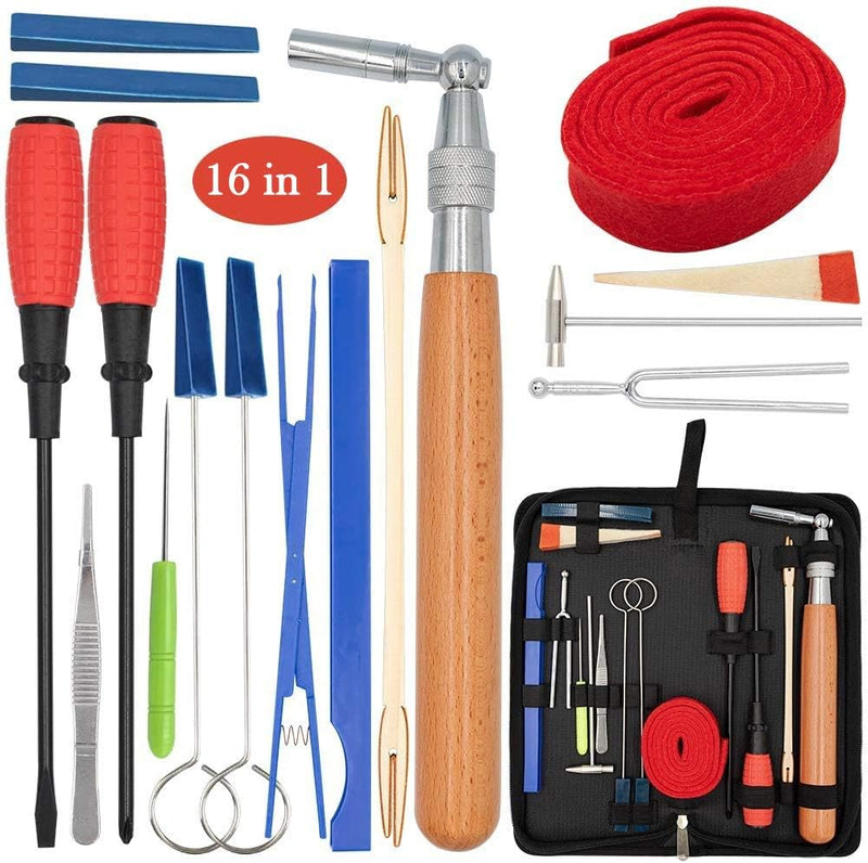 Professional 16-Piece Piano Tuning Kit with Storage Case – Arvena