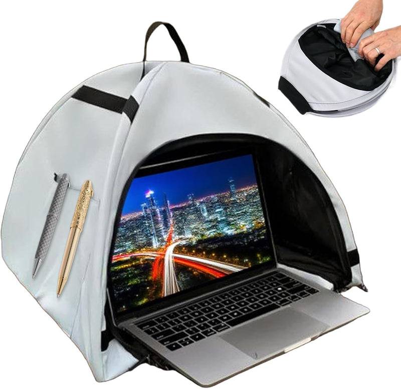 Laptop Sun Shade – Foldable Anti-Glare Privacy Tent for 13–16" Devices – Travory