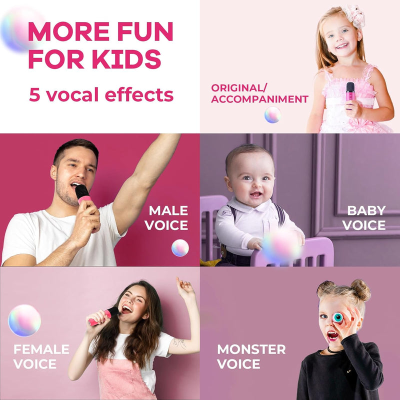 Portable Mini Karaoke Machine with Bluetooth Speaker & 2 Wireless Mics – Veylo