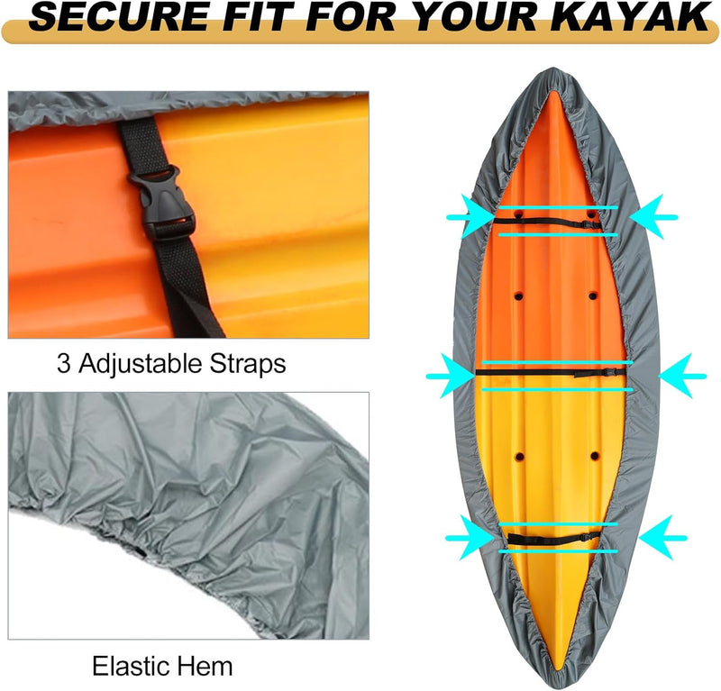 Waterproof UV-Resistant Kayak Cover with Adjustable Straps – Marivor