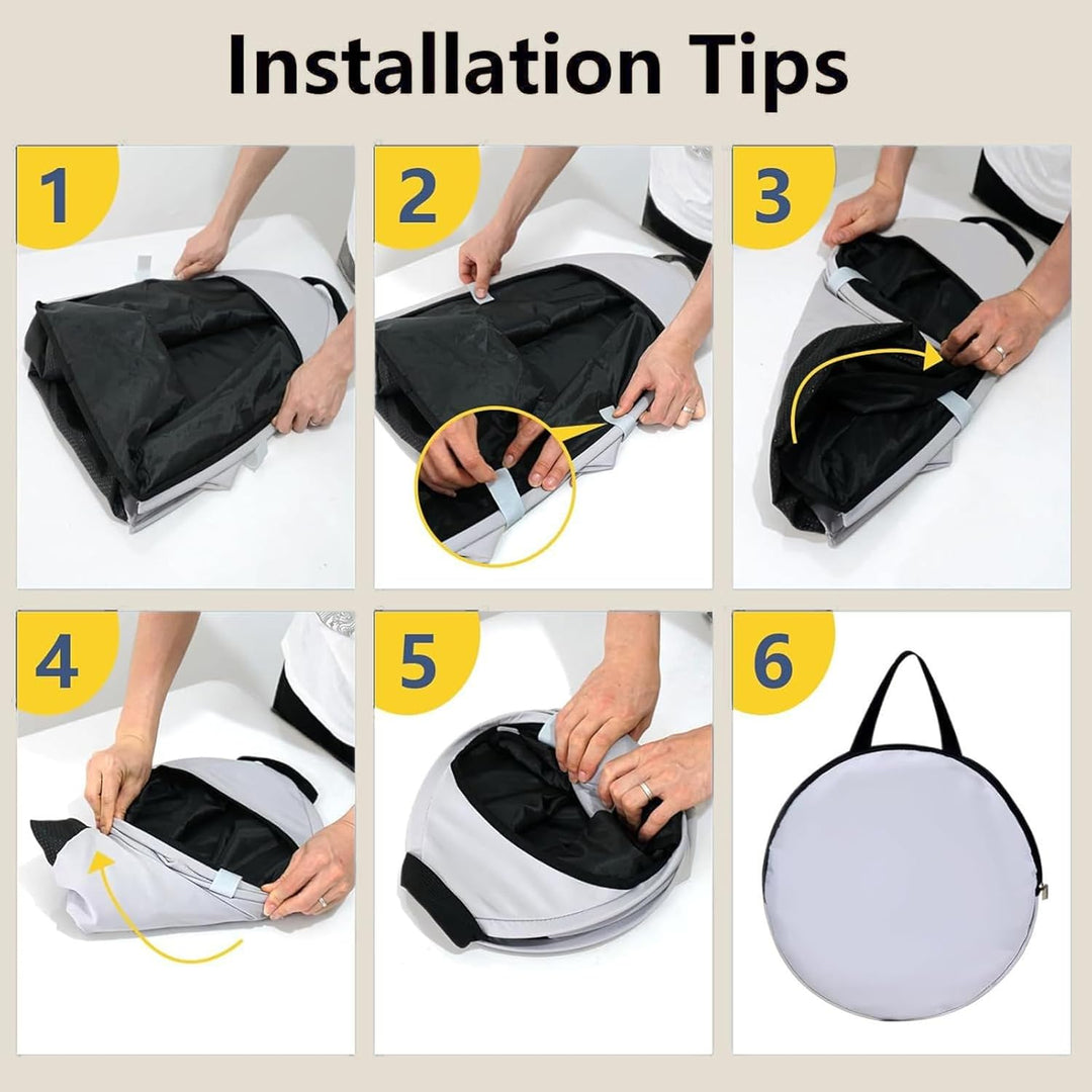 Laptop Sun Shade – Foldable Anti-Glare Privacy Tent for 13–16" Devices – Travory