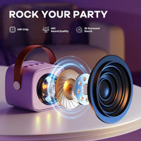 Portable Mini Karaoke Machine with Bluetooth Speaker & 2 Wireless Mics – Veylo