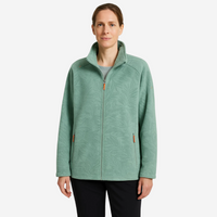 Women's Outdoor Fleece Jacket Windproof with Plant Pattern – Marit