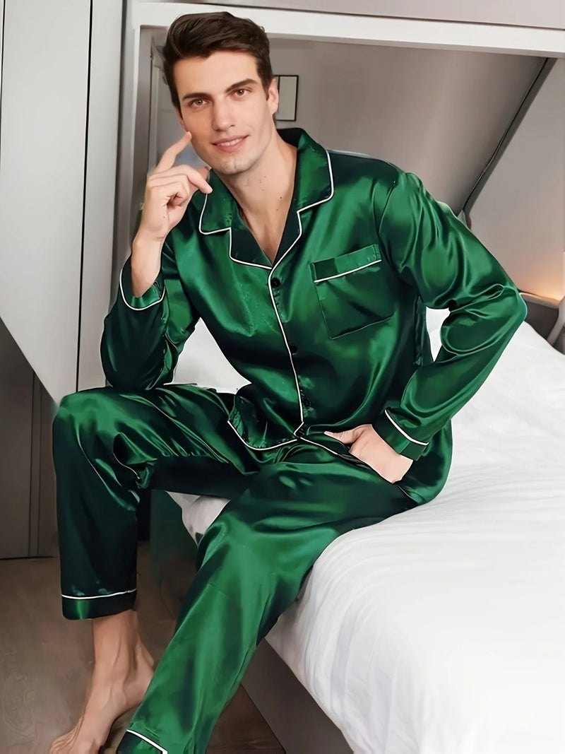 Men's Satin Pyjamas – Adrian