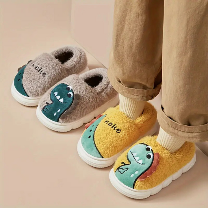 Kid's Slippers with Dino Design – DinoSteps