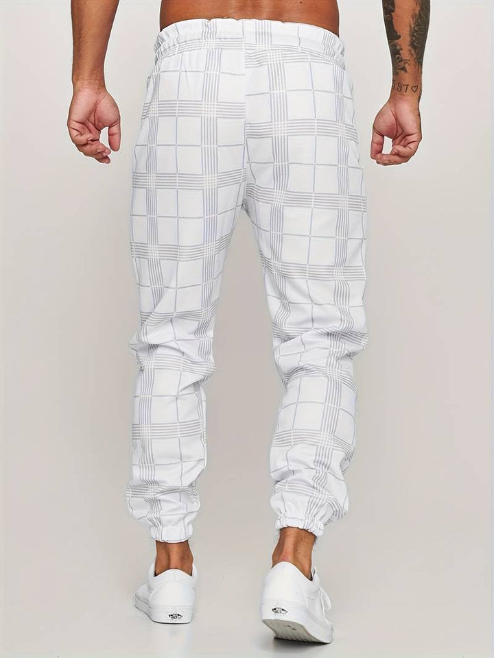 Checked men's jogging trousers – Elian autumn edition