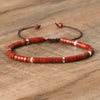 Braided Bracelet with 2.4mm Natural Stone Rollers - Seraphina