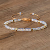 Braided Bracelet with 2.4mm Natural Stone Rollers - Seraphina