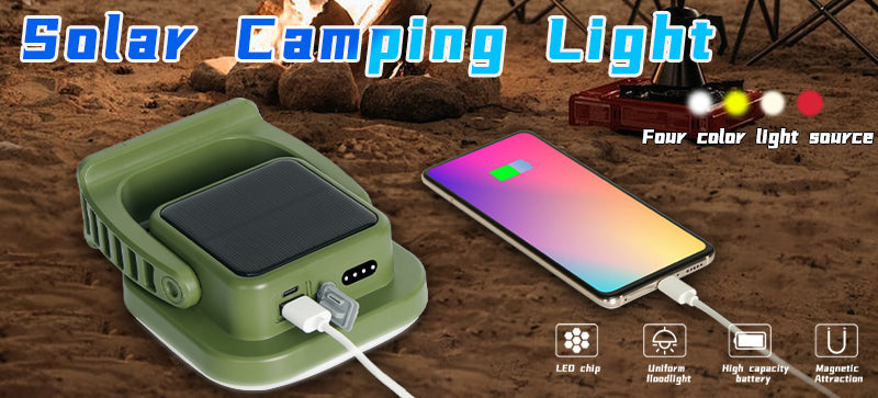 80W LED SOLAR-CHARGED CAMPING LAMP WITH MAGNET AND ZOOM FUNCTION-LY02S Solar energy-State of Style