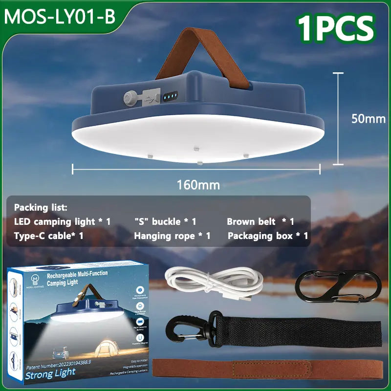 80W LED SOLAR-CHARGED CAMPING LAMP WITH MAGNET AND ZOOM FUNCTION-LY02S Solar energy-State of Style