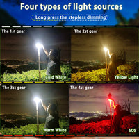 80W LED SOLAR-CHARGED CAMPING LAMP WITH MAGNET AND ZOOM FUNCTION-LY02S Solar energy-State of Style