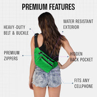 Holographic Bum Bag with Adjustable Strap – Unisex Waist & Festival Pack (1+1 FREE)