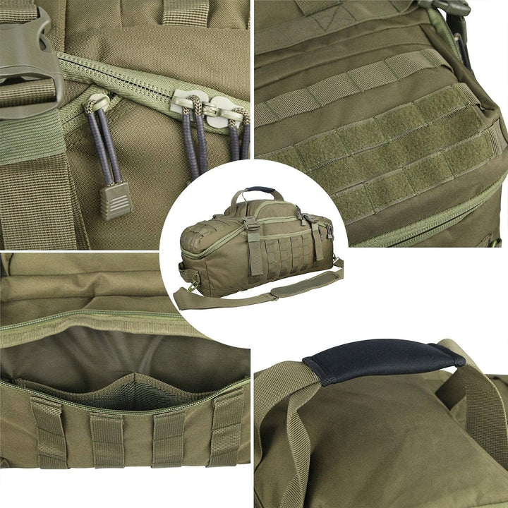Waterproof Tactical Gym Duffel Backpack – 45L Multi-Use Travel & Sports Bag