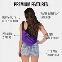 Holographic Bum Bag with Adjustable Strap – Unisex Waist & Festival Pack (1+1 FREE)
