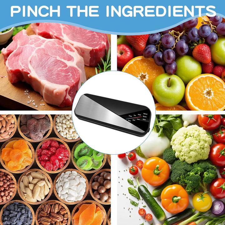 6-in-1 Vacuum Sealer with 80kPa Suction and 30cm Sealing Strip – Fresvyn