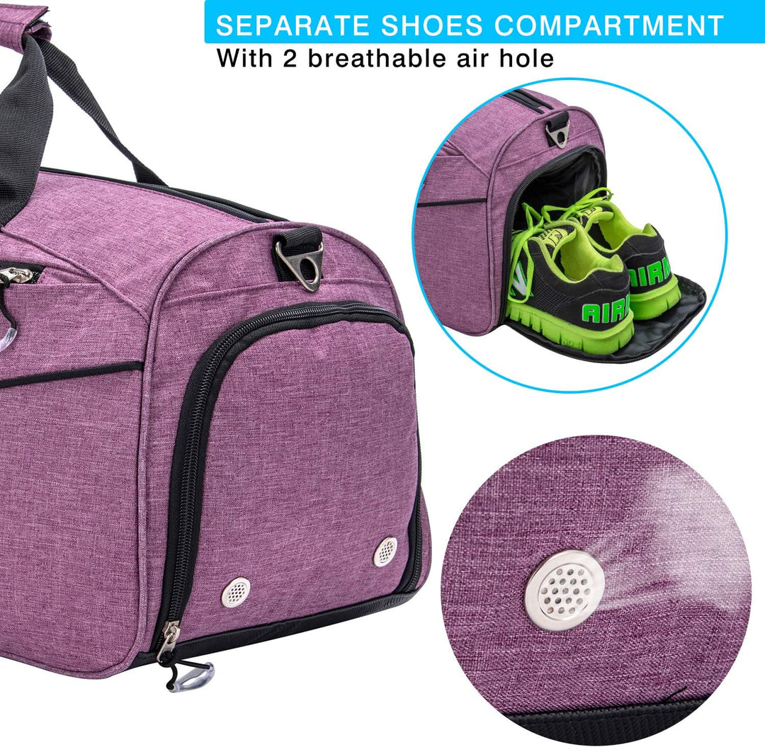 Waterproof 35L Gym Duffel with Shoe Compartment & Wet Pocket – Unisex Sports & Travel Bag