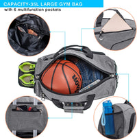 Waterproof 35L Gym Duffel with Shoe Compartment & Wet Pocket – Unisex Sports & Travel Bag