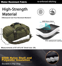 Waterproof Tactical Gym Duffel Backpack – 45L Multi-Use Travel & Sports Bag