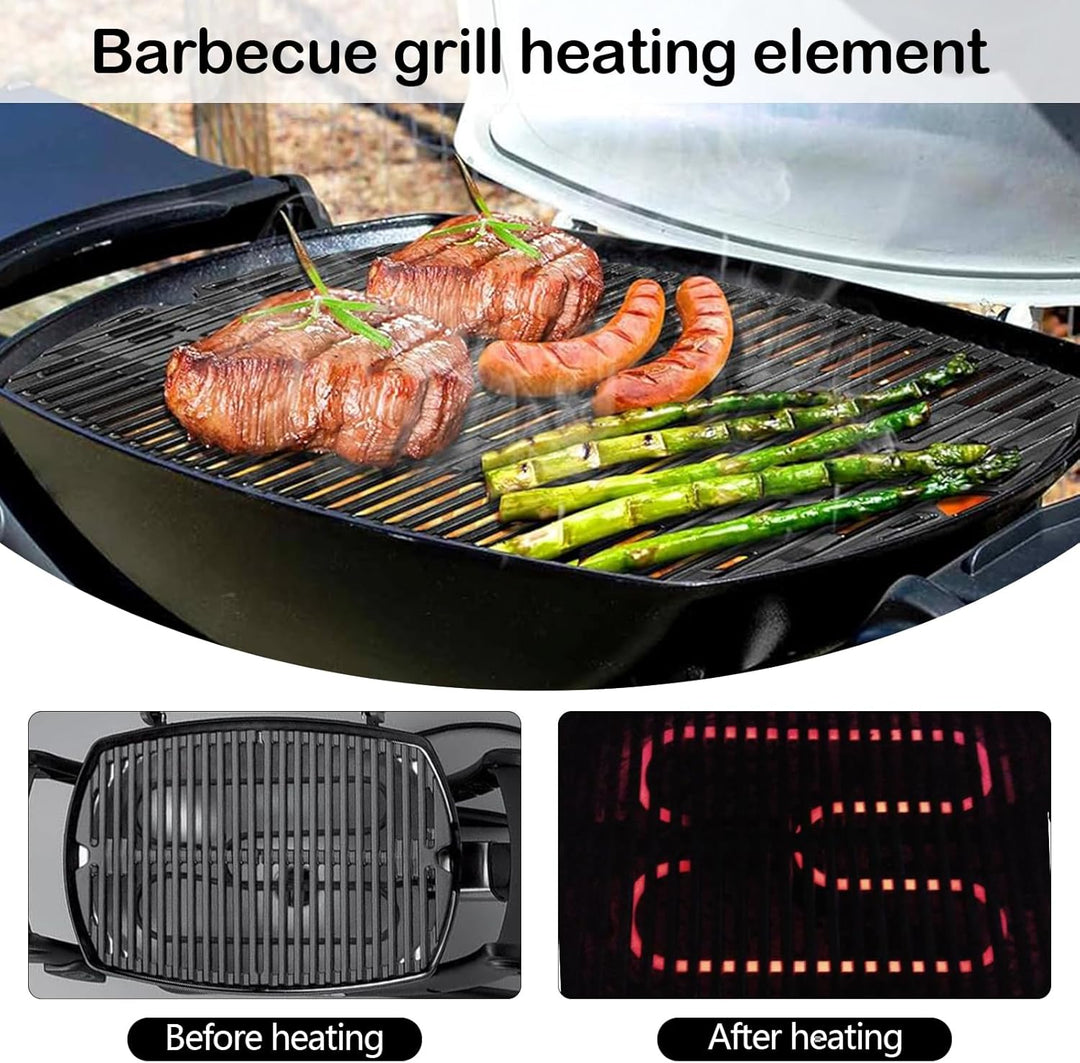 High-Power Stainless Steel Grill Heating Coil 2200W for Outdoor Electric BBQ – Zeythra