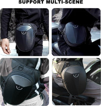 Tactical Motorcycle Leg Bag with Waterproof EVA Shell & Expandable Storage